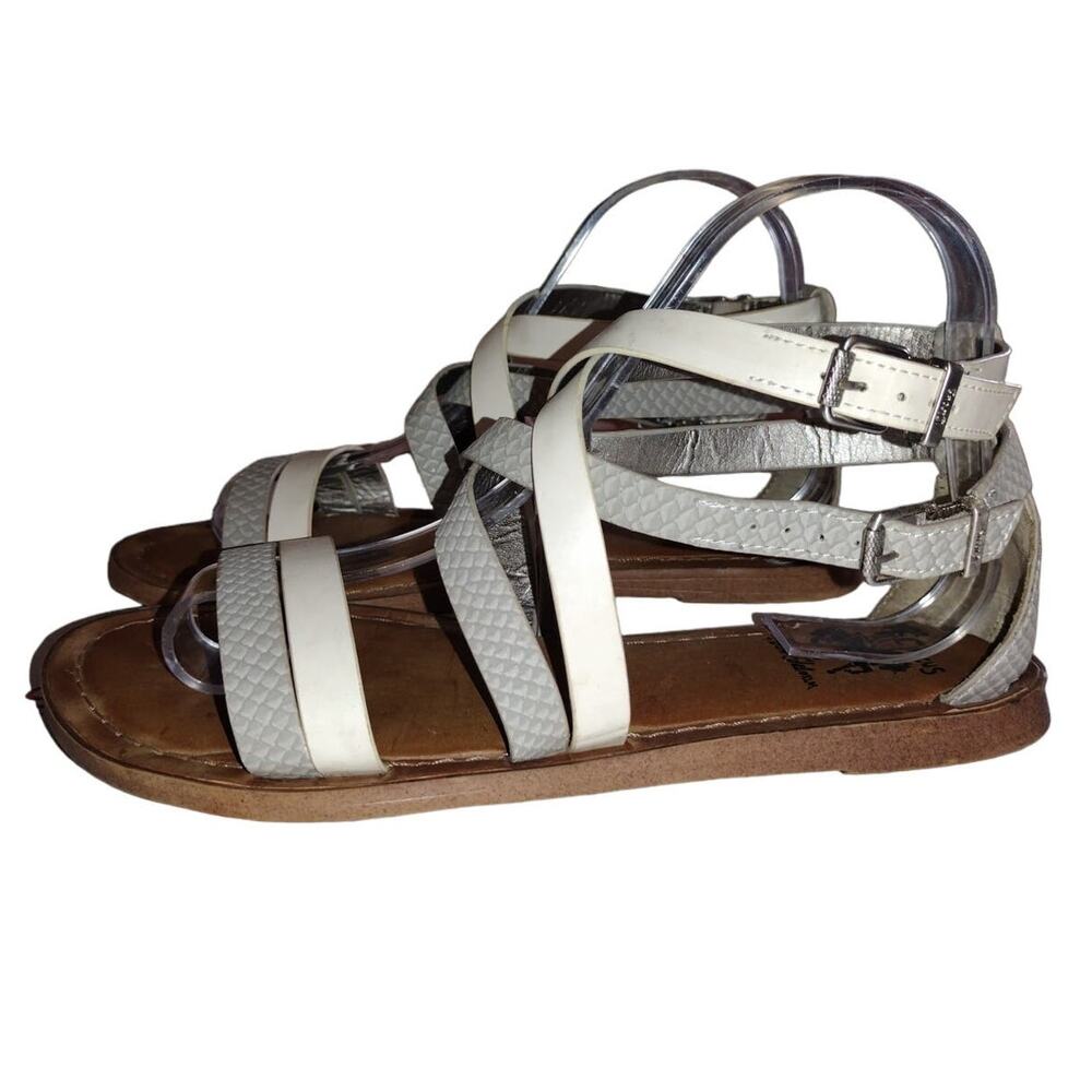 Circus by Sam Edelman Gray and White strappy Gladiator style sandals size 7.5 *H